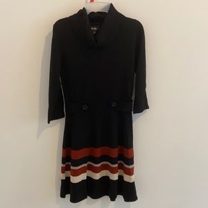 Turtleneck elegant winter dress